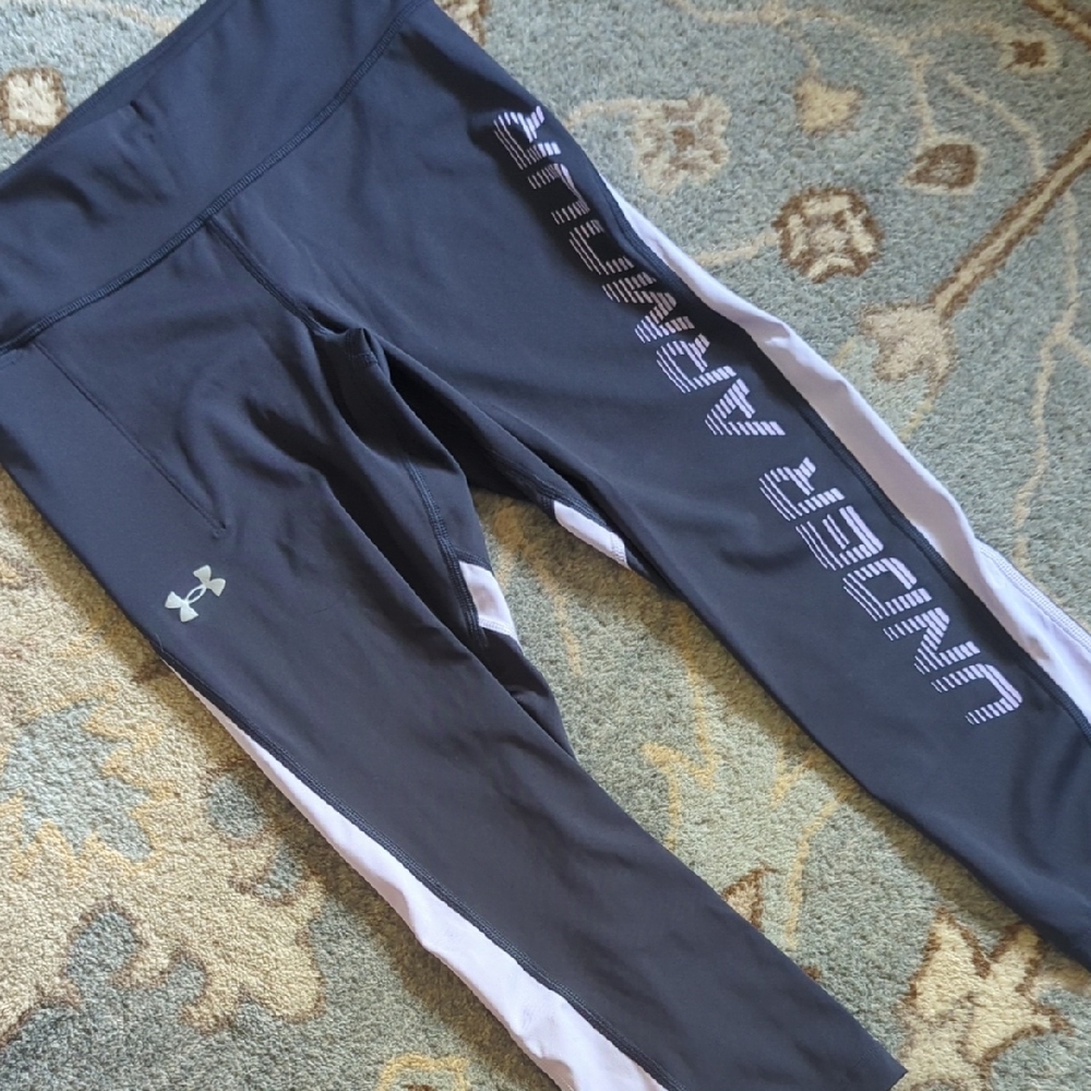 Under Armour Charcoal and White Leggings